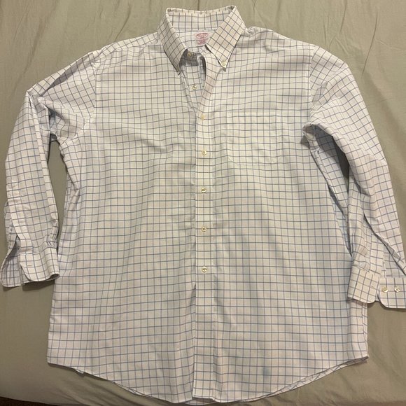 Brooks Brothers Other - Brooks Brothers Mens Blue Check Oxford Shirt